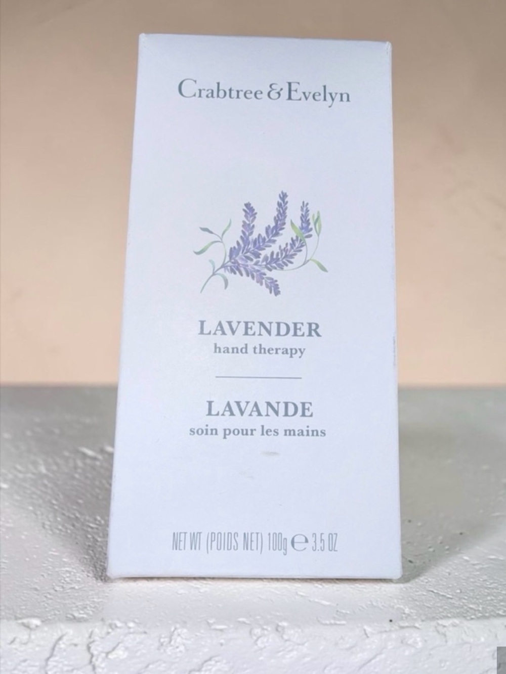 Crabtree & Evelyn Lavender Hand Therapy Cream - Light Purple & White